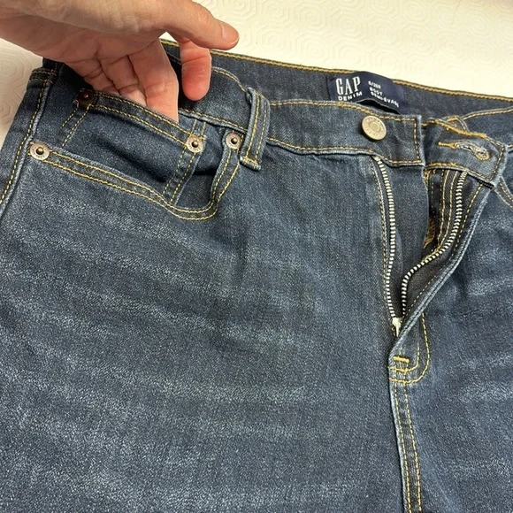 Gap Dark Wash Boot Cut Raw Hem Denim Jeans Size 6/28 Regular - Picture 4 of 13